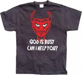 Fun t-shirt God Is Busy heren L