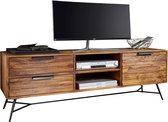 Nancy's TV Kast - Massief Houten TV Meubel - Lowbord Sheesham - Salontafel - 160 x 54 x 40 cm