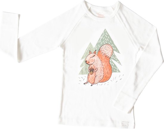 Hibboux pyjamashirt Lovely Squirrel unisex kids dierenprint eekhoorn (3-4  jaar) | bol.com