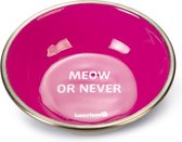 Voer- en Drinkbak Meow - Kat - RVS - Roze - 13cm