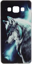 ADEL Siliconen Back Cover Softcase Hoesje Geschikt voor Samsung Galaxy A5 (2015) - Wolf Blauw