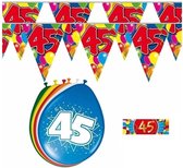 2x 45 jaar vlaggenlijn + ballonnen