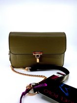 KAKI MINI CROSSBODY TAS MET KETTING
