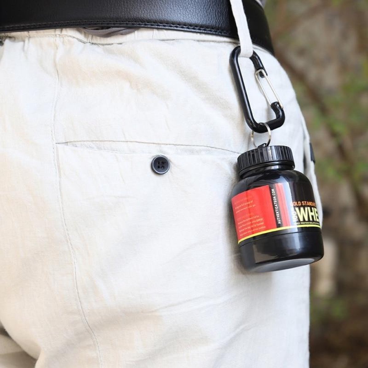 Whey keychain - Draagbare Whey houder - Whey Isolaat - Eitwitten -  Eiwitpoeder houder