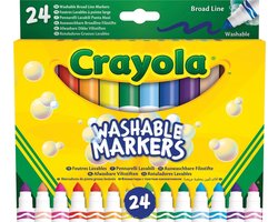 Crayola - Viltstiften - 24 Afwasbare Viltstiften Voor Kinderen - Dunne Punt