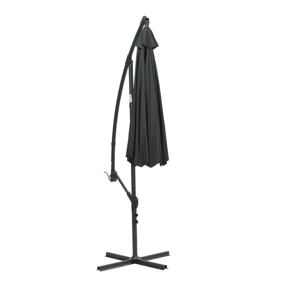 Garden Impressions - Parasol - Athene - Ø300 cm - Frame royal grey - Donkergrijs – foto 6
