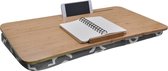 Bamdura laptopkussen bamboe - schoottafel Tablet / Ipad - laptoptafel – laptray | Grijs