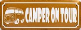 Wandbord - Camper On Tour -10x27cm-