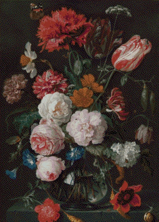 Borduurpakket gieter met bloemen