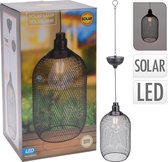 Home & Styling - Solar buiten hanglamp - Zwarte metalen industriële look - Flesvormig groot