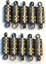 Magnetische Ton Draai Sluitingen - Antraciet - 8mm - 10 Stuks