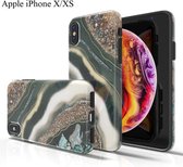 Apple iPhone X/XS Marmor Jewel Design Back Cover Hoesje - Multi kleur