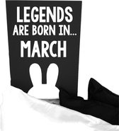 Bunny tekstbord legends are born in march