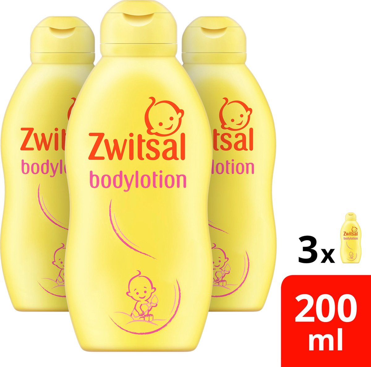 Goedkoopste Zwitsal Baby Bodylotion 3x200 ml