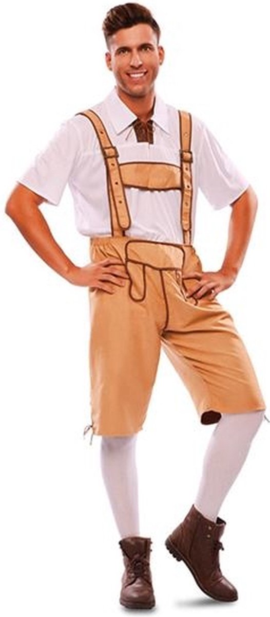 Tiroler pak heren compleet - Inclusief lederhosen en blouse - Voor Oktoberfest
