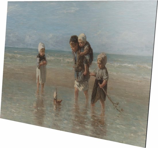 Kinderen der zee | Jozef Israëls | 1872 | Wanddecoratie | Aluminium | | Schilderij | Foto op aluminium | Oude meesters