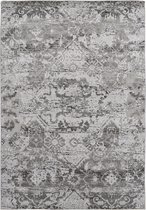 Ikado  Klassiek tapijt grijs met sierprint, binnen en buiten  60 x 110 cm