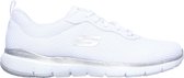Skechers Flex Appeal 3.0-First Insight Dames Sneakers - White/Silver - Maat 40