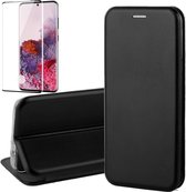 Samsung S20 Hoesje en Samsung S20 Screenprotector - Samsung Galaxy S20 Hoesje Book Case Wallet + Screenprotector Full - Zwart