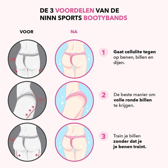 Weerstandsbanden set van 3 Pastel - Bootybands - Weerstandsband - Resistance bands- Fitnessband
