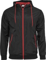 Senvi Hooded Windrunner Herenjack - Kleur Zwart/Rood - Maat M