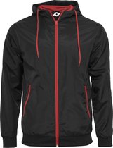 Senvi Hooded Windrunner Herenjack - Kleur Zwart/Rood - Maat 5XL