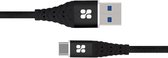 Promate NERVELINK-C.BLACK USB-C naar USB-A kabel - USB3.0 - 5Gbps - 1.2m - Zwart