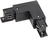 Spanningsrail Doorverbinder - Facto - Hoek L Koppeling Rechts - 3 Fase - Zwart - BES LED