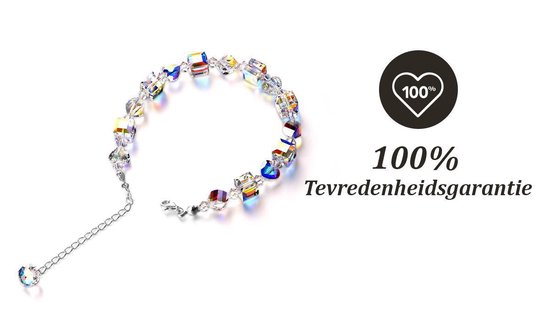 dames armband met 31 Swarovski kristallen – Echt zilveren Armband, 925 sterling - YO-158
