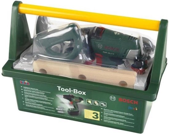 Klein Toys Bosch mini - speelgoed gereedschapskist - Inclusief boormachine - 3+ jaar