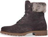 Panama Jack - Dames Veterschoenen Panama Felicia B24 Velour Gris/Grey - Bruin - Maat 41