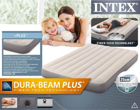Intex Luchtbed Deluxe Single High 64708
