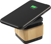 Bamboe Block Speaker met draadloze oplader iPhone/Samsung - ECO