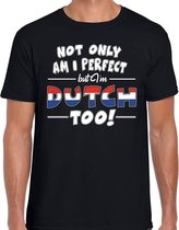 Not only perfect Dutch / Nederland t-shirt zwart voor heren M