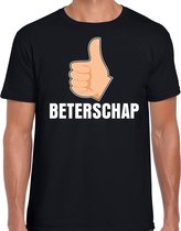 Beterschap duim omhoog cadeau shirt zwart voor heren M