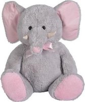 Pluche grijze olifant knuffel 55 cm speelgoed - Olifanten dieren knuffels - Speelgoed voor kinderen