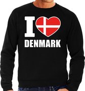 I love Denmark supporter sweater / trui voor heren - zwart - Denemarken landen truien - Deense fan kleding heren XXL
