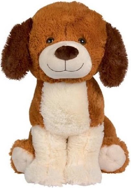 Pluche honden knuffel 50 cm zittend - honden huisdieren knuffels -  Speelgoed | bol.com
