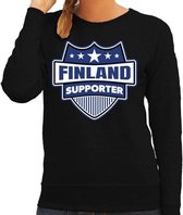 Finland schild supporter sweater zwart voor dames 2XL