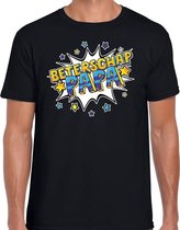 Beterschap papa cadeau shirt zwart voor heren S