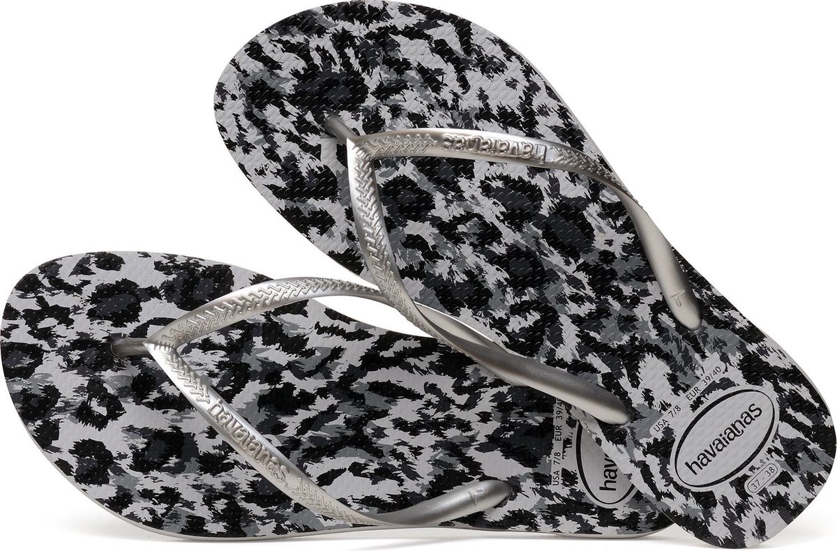 Havaianas Slim Animals Dames Slippers Grey Silver