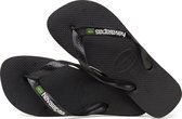 Havaianas Brasil Logo Unisex Slippers - Black - Maat 29/30