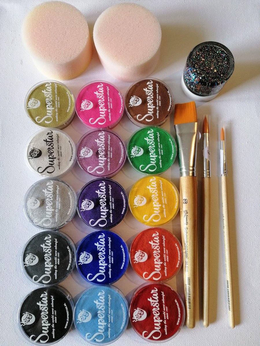 Peinture Corporelle Visage Palette Maquillage Enfants 15 Couleurs