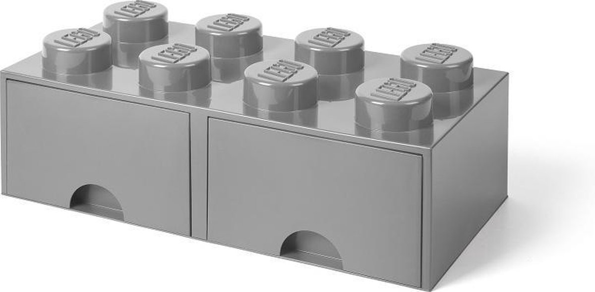 Bol.com LEGO Brick 8 Opbergbox - Kunststof - Grijs aanbieding