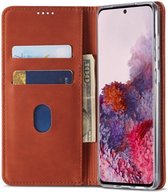 LC.IMEEKE Hoesje Portemonnee Book Case Bruin Geschikt voor Samsung Galaxy S20 Ultra