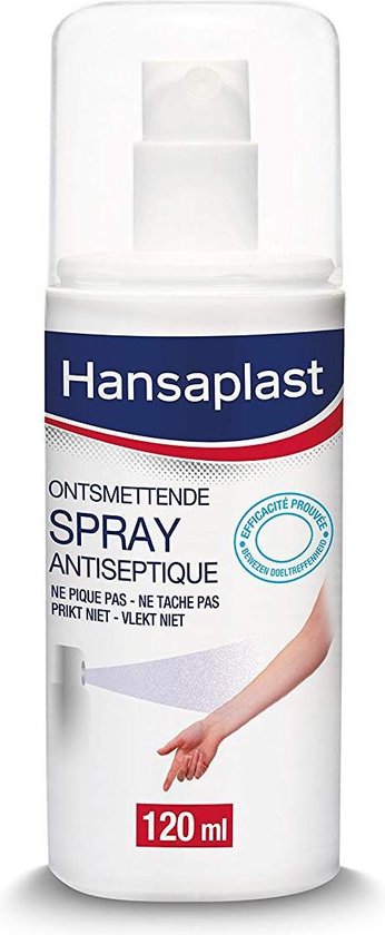 Attent Staat Jasje Spray - Antiseptique 120ml - Hansaplast Ontsmettende Spray -  Desinfecterende spray | bol.com