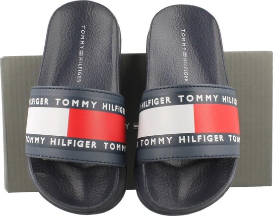 Tommy Hilfiger Badslipper Jongens Pool Slide Maat 26/33 - Blauw | 30 |  bol.com