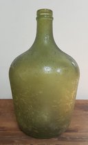 Fles vaas - flesvaas - decoratieve fles - oud groen