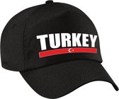 Turkey supporters pet zwart voor dames en heren - Turkije landen baseball cap - supporter accessoire