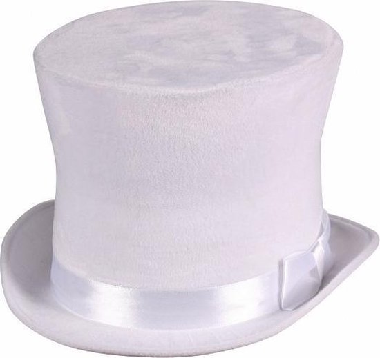 Kliniek zak breedtegraad Witte hoge hoed - Luxe Velours | bol.com
